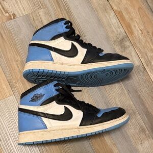Nike Boys Air Jordan 1 FD1412-400 Blue Basketball Shoes Sneakers Size 6